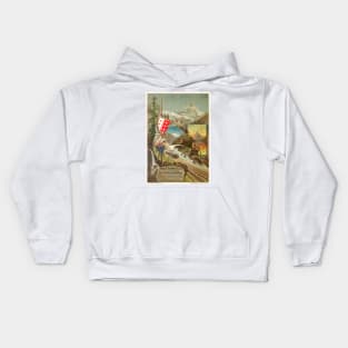 Mont Cervin Matterhorn Vintage Poster 1895 Kids Hoodie